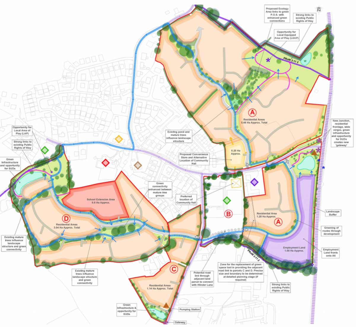 map of Forton showing implementation progress